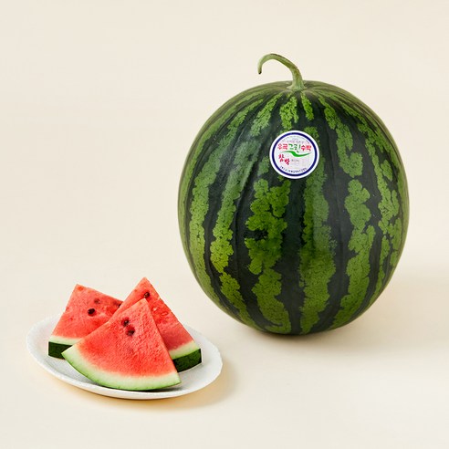 [로켓프레시] 프리미엄 우곡그린수박, 7kg 이상, 1개