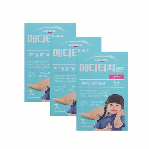 일동제약 메디터치 탄력밴드 일반형 7p, 3개