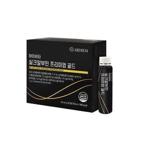 아르디엠 하이비타 실크알부민 프리미엄골드 마시는 알부민 실크펩타이드 난백분 25ml x 30병
