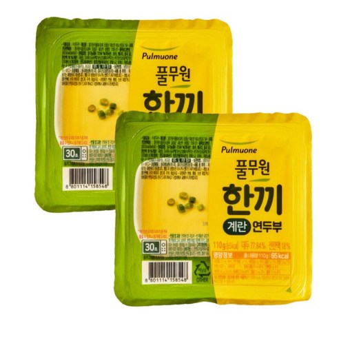 풀무원 건강한끼 우리가족 영양식 한끼 계란 연두부 118g 2개