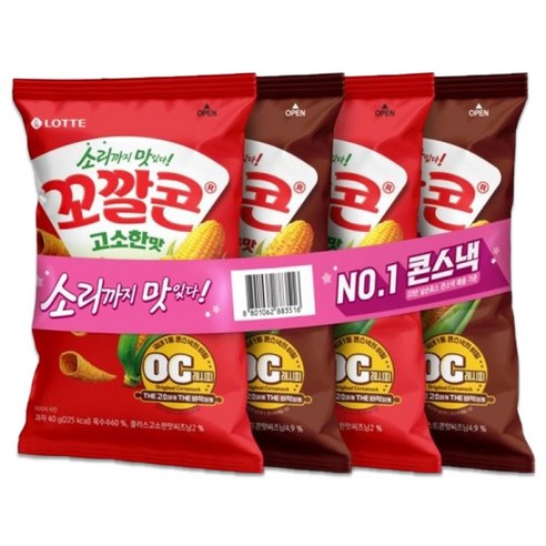 롯데 꼬깔콘 4번들 160g, 160g, 1개