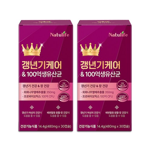 여성 갱년기 유산균 YT1+갱년기 케어 100억 유산균세트/프리미엄 여성 갱년기 케어 100억 생 유산균 식약청인증 영양제
