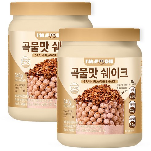 아임푸디 맛있는 곡물맛 단백질 쉐이크 고단백 저당 프로틴 단백질보충제