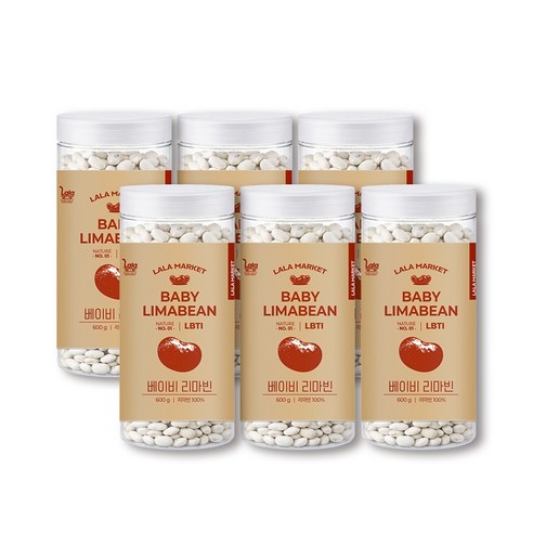 라라마켓 페루산 베이비 리마빈 리마콩, 6개, 600g