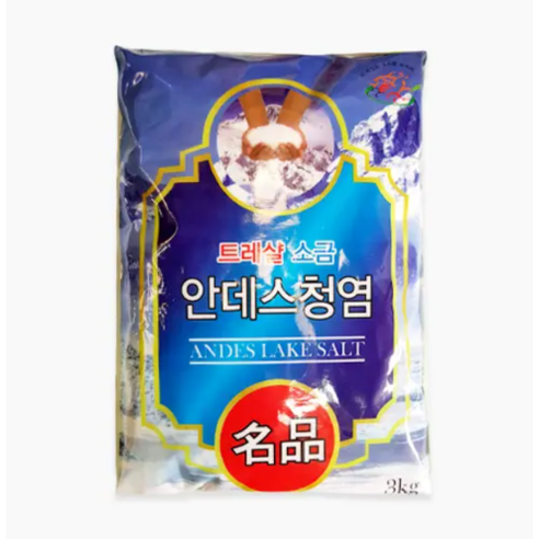 안데스 소금 (트레샬 청염), 3kg, 3개