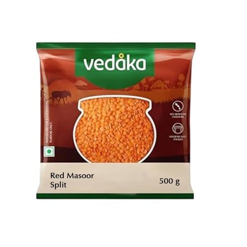 퓨어 & 슈어 유기농 마수르 달 분할, 500g Pure & Sure Organic Masoor Dal Split, 500 g