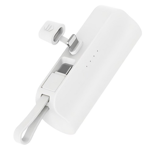 뉴클 도킹형 미니 일체형 보조배터리 5000mAh 메인 8핀 + 서브 C타입