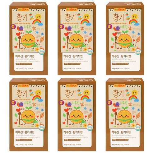 하루진 황기시럽 황기스틱 맥문, 가시오가피 오미자 함유, 90개, 15g