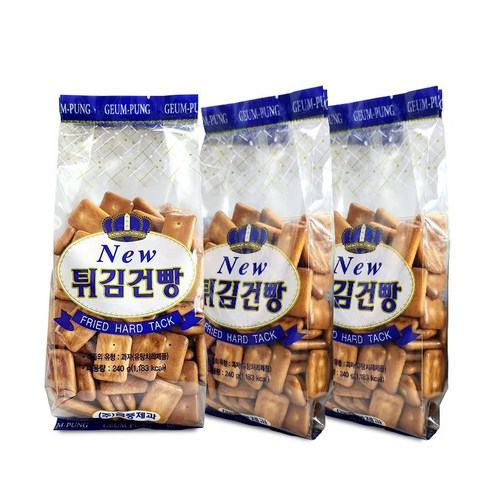 금풍제과 튀김건빵, 250g, 3개