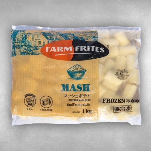 푸드올마켓_ 팜프리츠 매쉬 1kg /으깬감자/냉동 한박스 (1kg x 12ea)-아이스박스무료