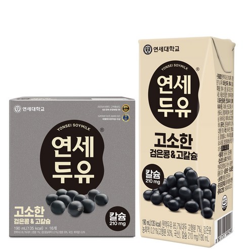 연세두유 고소한 검은콩 고칼슘 두유190ml x 16팩