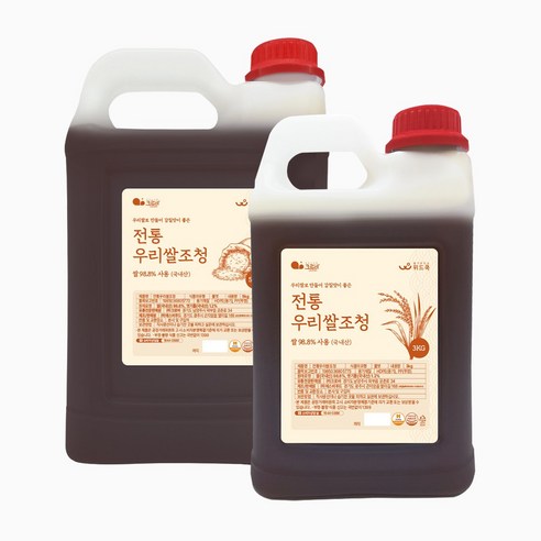 국산 우리쌀 조청 6kg(3kg x 2개), 3kg, 2개