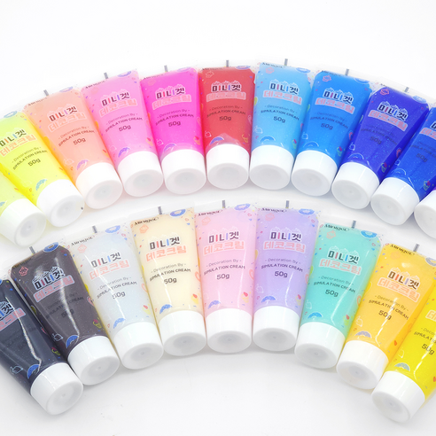 데코덴 생크림 접착제 데코크림 휴대폰 케이스꾸미기 펄 글리터 50g, C0036. 펄연노랑