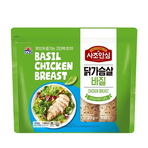 사조안심 닭가슴살 바질 1.5kg, 1.5kg, 1개