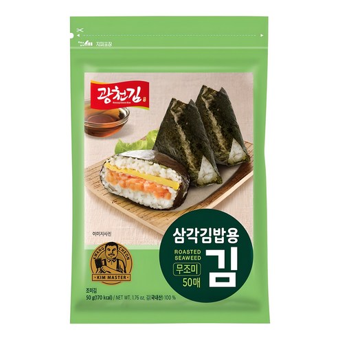 광천김 무조미 삼각김밥용김 50매
