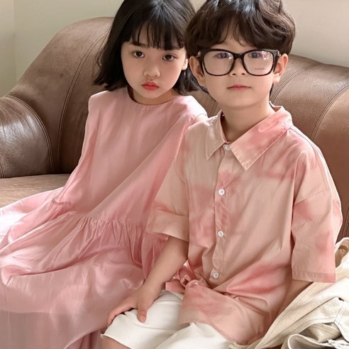 마이슈마켓 여름 아기 유아 남매룩 롱원피스 셔츠 아동남매룩 어린이 아기 바캉스룩