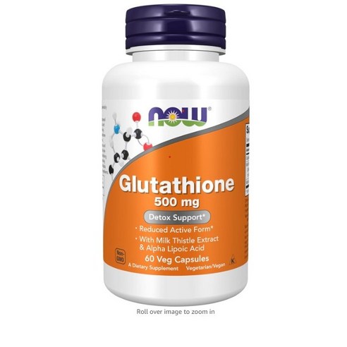 NOW Glutathione 글루타치온 500 mg 60 veg 캡슐 X 2개