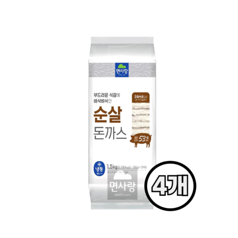 면사랑 순살돈까스 1.5kg(150gx10개입), 4개, 1.5kg