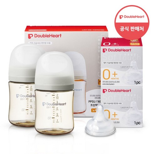 더블하트 모유실감 3세대 PPSU 모먼트 트윈팩