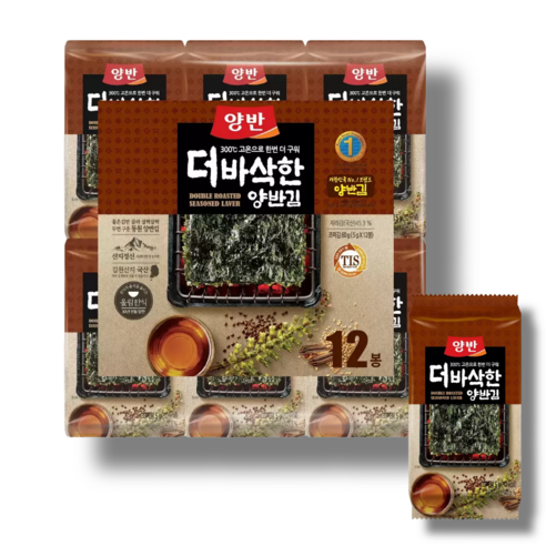 양반 더 바삭한 김 5g x 60봉, 300g, 1개