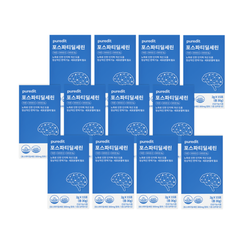 퓨어딧 독점배합 포스파티딜세린 인지력 개선 4중 기능성, 12박스, 30g