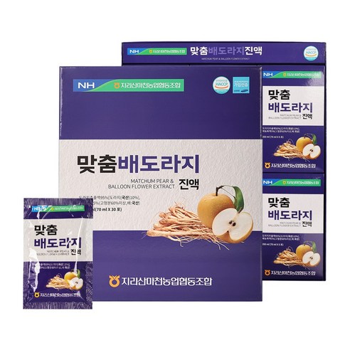 지리산마천농협 맞춤 배도라지진액 프리미엄 건강음료, 60개, 70ml