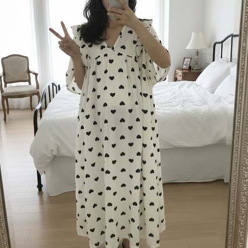미야미 44 120 빅사이즈 만삭가능 임산부 롱원피스 임부복 추천 출산 선물 임신 임부