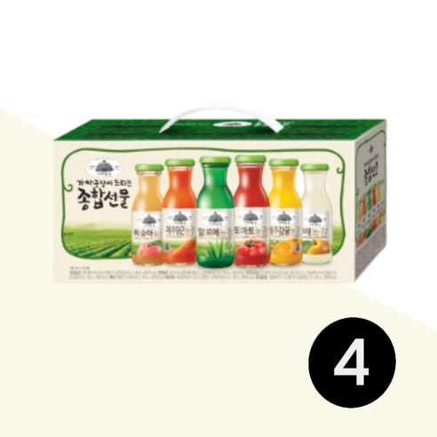 가야농장 종합선물세트 180ml 12병 4세트 병음료