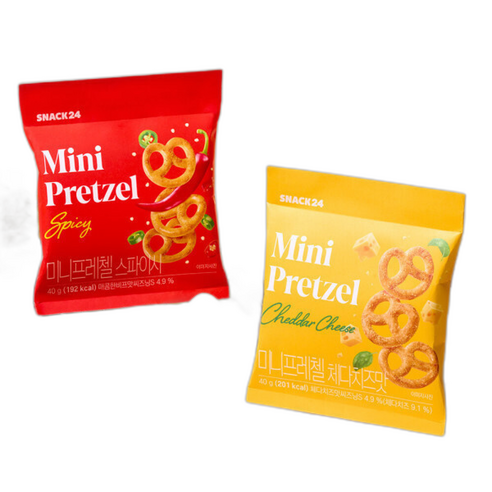 스낵24 미니프레첼 체다치즈맛