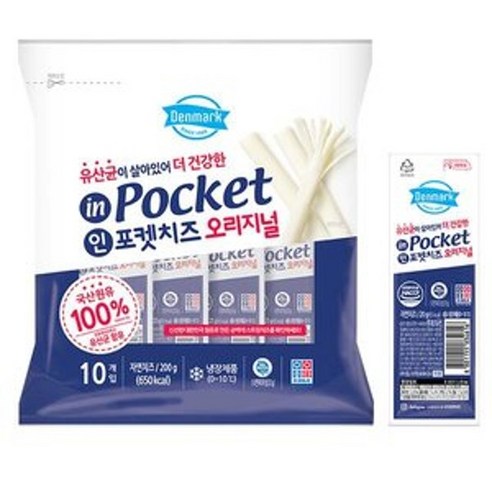 동원 덴마크 인포켓치즈 오리지널, 200g, 4개