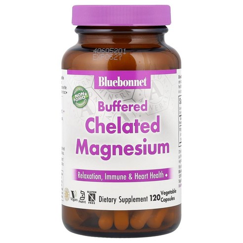 블루보넷 버퍼드 킬레이트 마그네슘 200mg 캡슐 Bluebonnet Buffered Chelated Magnesium
