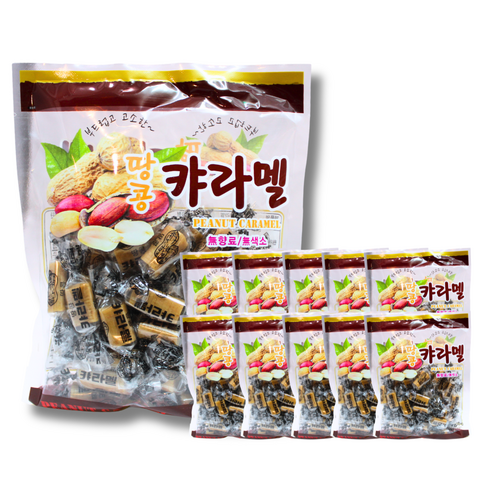 HM 부드럽고 고소한 옛날 땅콩캬라멜, 250g, 10개