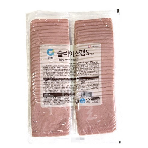 청정원 슬라이스햄S 1kg 샌드위치햄 대용량