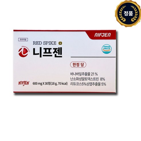 니프젠 바나바잎추출물 난소화성말토덱스트린 리듀코스 상엽추출물 NIFJEN RED SPIKE, 1개