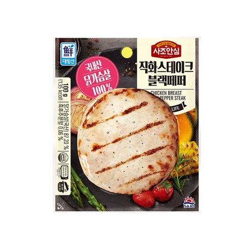 사조안심 직화스테이크 블랙페퍼 100g x 3개, 100g, 1