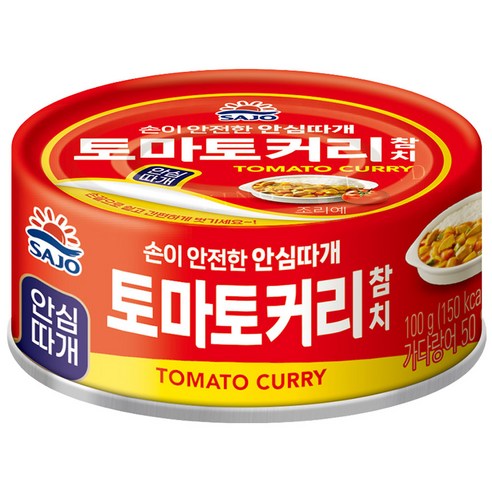 올따옴) 사조 안심따개 토마토커리 참치, 100g, 32개