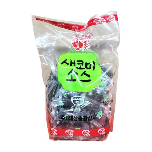 태산종합상사 맛미 새코미소스 1kg [ 5g x200개 ] X6봉 일회용식초소스, 1kg, 6개