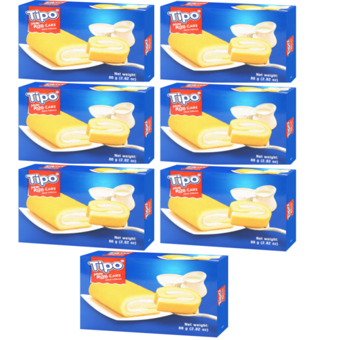 티포 미니롤케익 밀크맛, 80g, 7개