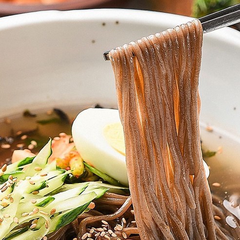 [동해막국수] 47년 강릉노포 맛집 물막국수 (감자메밀면+육수) / 쫄깃한 식감, 시원 슴슴한 육수, 6세트, 450g