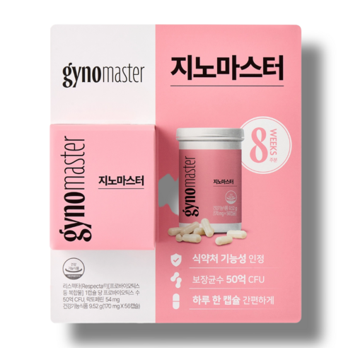 지노마스터 질유산균 170mg x 56캡슐, 1개, 56정