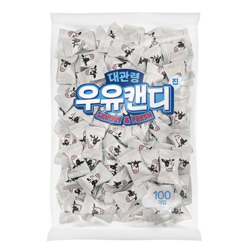 대관령 우유 캔디 대용량 사탕 개별포장 100개