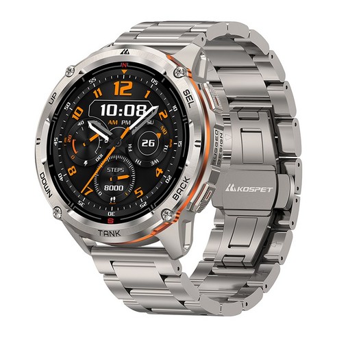 KOSPET TANK T3 Ultra 2 GPS 스마트 워치 남성용 나침반 고도계 기압계 60일 배터리 5ATM IP69K 방수 AMOLED BT 통화