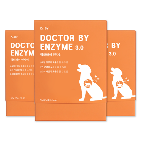 닥터바이 강아지 엔자임 영양제, 60g, 소화기능/췌장/위개선, 3개