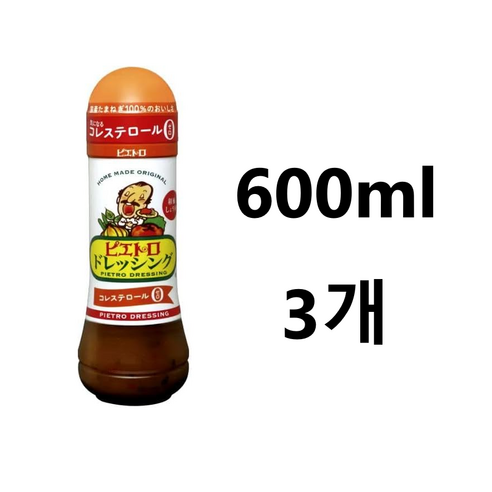 피에트로 드레싱간장 드레싱 600ml 3개 일본