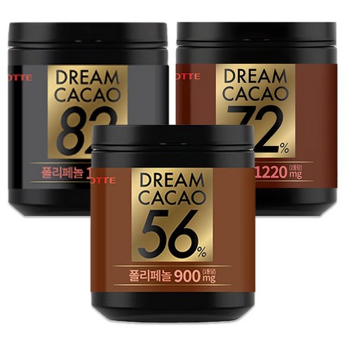 롯데 드림 카카오 초콜릿 86g 56%+72%+82%, 3개, 86g