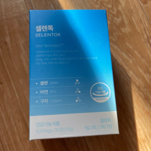 정품 데이배리어 셀렌톡 500mg, 30정, 1개