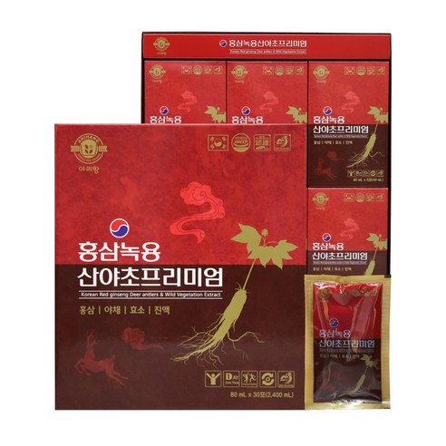 아리항 홍삼 녹용 산야초 프리미엄 진액, 60개, 80ml