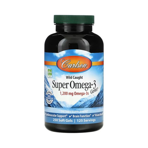 칼슨랩스 슈퍼 오메가-3 1200mg EPA & DHA 소프트 젤, 1개, 250정