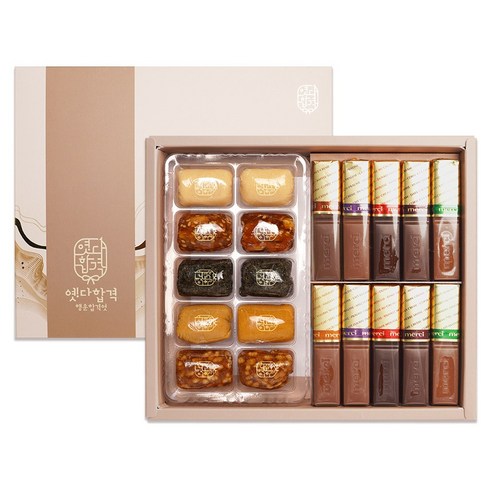 옛다합격 행운합격엿 12g x 10p + 메르시 초콜릿 12.5g x 10p 세트