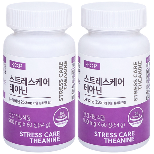 심신 마음 안정 스트레스 케어 테라피 테아닌, 2세트, 60정